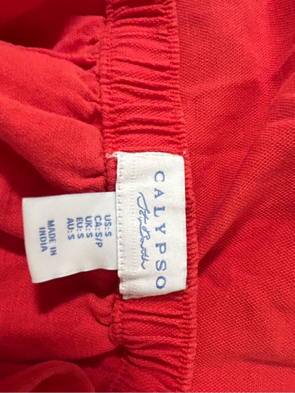Vintage Red Maxi Skirt with Ruffle Hem - Picture 4 of 5